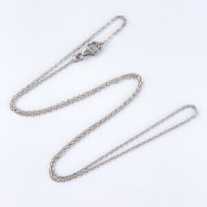 Vintage Sterling Silver 925 Cable Link Chain Necklace – 18 Inches